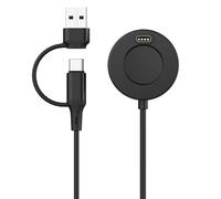 Astorgos Charger Compatible with Garmin Watch, Type C Charging Dock Cable for Vivoactive 6/5, Fenix 8/7/6/5, Forerunner 970/570/265, Venu 4/3s, Charger Cable with 3.3 ft/1 m, Black