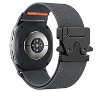 Astorgos Elastic Band for Samsung Galaxy Watch 8 Band 40mm 44mm/Galaxy Watch 8 Classic 46mm, Stretchy Nylon Fabric Strap Parachute Buckle Sport Wristband for Women Men, Dark Gray