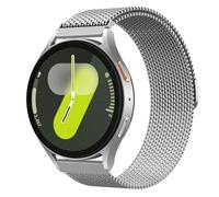 Astorgos Milanese Loop Strap for Samsung Galaxy Watch 7 6 5 4 FE 40mm 44mm/6 4 Classic 43mm 47mm 42mm 46mm/5 Pro 45mm, 20mm Metal Mesh Stainless Steel Magnetic Adjustable Band for Men Women, Silver