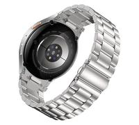 Astorgos No Gap Metal Strap Compatible with Samsung Galaxy Watch 7/6/5/4/FE 44mm 40mm/Watch 6/4 Classic 47mm 43mm 46mm 42mm/5 Pro 45mm, 20mm One Click Stainless Steel Band for Men Women, Titanium