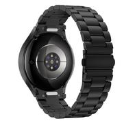 Astorgos No Gap Metal Strap Compatible with Samsung Galaxy Watch 7/6/5/4/FE 44mm 40mm/Watch 6/4 Classic 47mm 43mm 46mm 42mm/5 Pro 45mm, 20mm One Click Stainless Steel Band for Men Women, Black