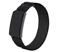 Astorgos Nylon Sport Band compatible with Amazfit Helio Strap, Adjustable Bicep Band for Helio Fitness Tracker Breathable Replacement Armband for Traning Running, Phantom Black with Cover