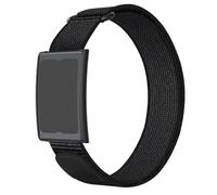 Astorgos Nylon Sport Band compatible with Amazfit Helio Strap, Adjustable Bicep Band for Helio Fitness Tracker Breathable Replacement Armband for Traning Running, Phantom Black No Cover