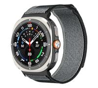 Astorgos Nylon Sport Loop Strap Compatible with Samsung Galaxy Watch Ultra Strap 47mm (2025/2024) Men Women, Adjustable Breathable Braided Replacement Band for Samsung Watch 7 Ultra, Black/Grey