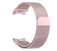 Astorgos One Click Magnetic Straps Compatible with Samsung Galaxy Watch 7 FE 6 5 4 40mm 44mm/6 Classic 43mm 47mm/5 Pro 45mm/4 Classic 42mm 46mm, No Gap Mesh Metal Stainless Steel Band, Rose Pink