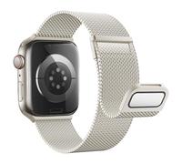 Astorgos Stainless Steel Magnetic Strap Compatible with Apple Watch Series 11/10 42mm,9/8/7 41mm,SE3/SE2/SE/6/5/4 40mm,3/2/1 38mm,Dual Magnetic Clasp Milannese Metal Mesh Loop for Women Men, Starlight