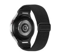 Astorgos Stretchy Strap Compatible with Samsung Galaxy Watch 7 6 5 4 FE Strap 40mm 44mm/Watch 6 4 Classic 43mm 47mm/5 Pro 45mm, No Gap One Click Elastic Nylon Sport Band for Women Men, Black