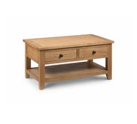 Astoria Coffee Table With 2 Drawers 1m - Oak - Julian Bowen | TJ Hughes
