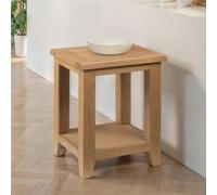 Astoria Oak Lamp Table with Shelf
