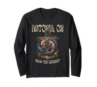 Astoria Oregon Seas The Moment Classic Sea Serpent Design Long Sleeve T-Shirt