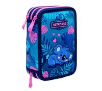Astra ASTRABAG 3-Compartment Pencil Case, Filled Triple Pencil Case, School Case, 3-Tier Boys, Pencil Case XXL, Pencil Case with Accessories, Sweet Koala