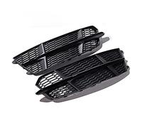 Astra Depot Compatible for Pair Lower Bumper Fog Light Cover Grill With Gloss Black Trim 2015-2018 Audi A6 C7 S-Line Fits OE 4G0807682AN 4G0807681AN