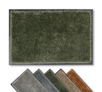 Astra Door Mat Non-Slip Indoor - Sustainable Dirt Trapper Mat Soft - Runner Hallway Washable by Hand - Easy Care Door Mat Moss Green 40 x 60 cm