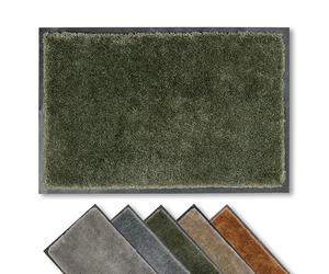 Astra Door Mat Non-Slip Indoor - Sustainable Dirt Trapper Mat Soft - Runner Hallway Washable by Hand - Easy Care Door Mat Moss Green 40 x 60 cm