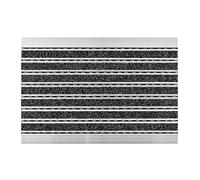 ASTRA Doormat - Anthracite - Aluminium Frame - Very Robust Mat - Fine or Coarse Structure - Dirt Trapper Mat - Clean Run - 60 x 40 x 1 cm