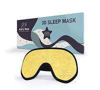 ASTRA VENA 3D Sleep Mask for Kids, Light Block Sleeping Blindfold Memory Foam Contoured Eye Mask for Sleep, Adjustable Strap Eye Cover and Travel Sleep Mask for Boys Girls, Yellow
