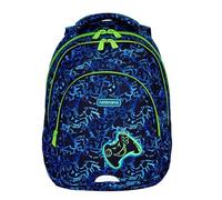 ASTRABAG Gaming Backpack Rigid, 42x30x19 cm, Navy Blue with Neon Accents, Boy, Class 4-8, Polyester, 27L, 3 Compartments, School