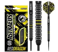 Astraeus Q4X Parallel Darts | 90% Tungsten | Sunrise Yellow | 21g & 23g Tungsten Steel Tip Darts 26g | Red Dragon Darts