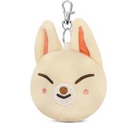 AstraFable Cute Plush Keychain, 10cm Soft Stuffed Animal Keyring, Mini Plush Bag Charm Pendant, Gift for Friends (White Fox)