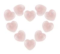AstraGlam 10PCS Rose Quartz Heart Healing Crystals - Handcrafted Gemstones Lucky Charms for Meditation, Energy Balancing, Chakra, Self-Care & Spiritual Growth