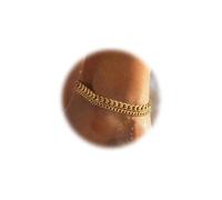 AstraGlam 2PCS Gold Anklets for Women, 14K Gold Plated Layered Cuban Link Foot Chain, Waterproof Foot Jewelry Set, Fashionable Gold Jewellery Ideal as a Gift