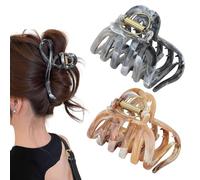 AstraGlam 2PCS Large Octopus Hair Claw Clips for Women, Cellulose Acetate Non-slip Hair Clamps for Thick and Thin Hair, Durable Hair Accessories for Styling