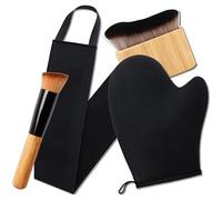AstraGlam 4-in-1 Self Tanning Mitt Set, Fake Tan Mitt, Back Tanner Applicator, Tanning Brush for Body and Face, Lotion Applicator for Back, Self Tanner Brush and Glove