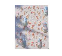 AstraGlam 5D Nail Stickers with Flowers and Butterflies, Spring and Summer Design Nail Art Stickers, Self-Adhesive for Nail Design, Easy to Apply