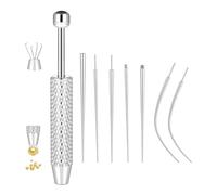 AstraGlam 8PCS Piercing Tool Kit, 16G 18G Ear Piercing Kit, Piercing Needles Piercing Taper Ball Grabber Tool for Changing Jewelry, Stainless Steel Threadless Insertion Pin for Ears Nose Lip Belly
