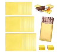 AstraGlam Chocolate Packaging Golden Aluminum Foil, 20x20cm, 100 Pieces Food Safe, Ideal For Gift Wrapping And DIY Projects At Parties And Celebrations