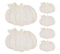 AstraGlam Fall Thanksgiving Halloween Pumpkin Placemats Set of 6 - Autumn Table Decorations Indoor Farmhouse Harvest Pumpkins Round Placemats for Halloween Party Kitchen Dining