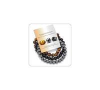 AstraGlam Healing Crystal Bracelets for Women Men 8mm Tiger Eye Hematite Black Obsidian Natural Stone Beaded Stretch Bracelet Triple Protection Handmade Gemstone Reiki Spiritual Jewelry Gifts