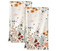 AstraGlam Microfiber Kitchen Towels - 2PCS Dish Tea Towels for Kitchen 18 x 26 Inch Home Decoration Retro Floral Cute Spring Hand Towels Soft & Absorbent Aesthetic Design, Kitchen Accessories and