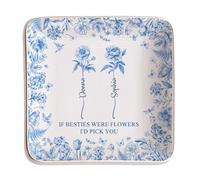 AstraGlam Personalized Friend Jewelry Dish Trinket Dish, Perfume Tray, Decorative Tray, If Besties Were Flowers I'd Pick You, Birthday Gifts For Women, Best Friends Gifts, Bestie Gifts For Women