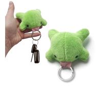 AstraGlam Plush Frog Keychain - Kawaii Green Stuffed Animal Keyring - Funny Plushie Frog for Bag, Backpack, Keychain & Gift Idea