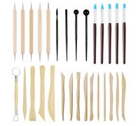 AstraGlam Pottery Tool Set, 30-Piece Modeling Tool Set for Air-Dry Clay, Ideal for DIY and Pottery Projects, Self-Hardening Modeling Clay Work