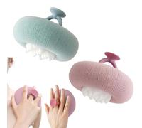 AstraGlam Super Soft Sunflower Suction Cup Bath Ball with SPA, 2025 New 2-in-1 Sunflower Bathing Ball with Finger Rings, Exfoliating Bath Sponge Cleaning Brush, Shower Loofah Sponge for Women & Men