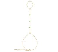 AstraGlam Women's Gold Beaded Hand Chain with Cubic Zirconia Diamonds, Adjustable Dainty Bracelets, Boho Jewelry for Summer and Special Occasions, Jewelry Gift Idea