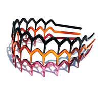 AstraGlam Women's Zigzag Design Hair Ties, a Set of Three Colors: Black, Brown, Light Red. A Versatile Hair Tie with Shark Teeth for Every Occasion.