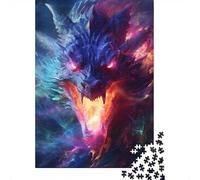 Astral Dragons Fury 1000-Piece Puzzle for Adults, 52x38cm/1000pcs; A Weekend Activity at Your Own Pace; Clean White Card Pieces for Sorting