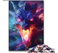 Astral Dragons Fury Jigsaw Puzzles for Adults 1000 Puzzles for Adults Fun at Home Activities, Birthday Present, Travel Gifts size 50x75cm