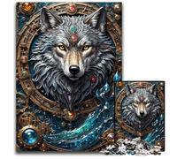 Astral Enchanter Wolf1000 Pieces Puzzles for Adults Puzzles for Adults Perfect for Halloween Christmas Birthday Gift 1000 PCS(38x26cm)