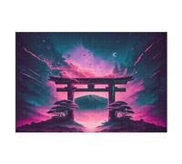 Astral Gate 1000 Pieces Wooden Jigsaw Puzzle for Adults Puzzles Brain Exercise Challenge High Difficulty Game for Kids （75×50cm）