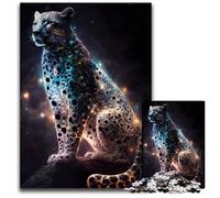 Astral Leopard 1000 Piece Jigsaw Challenging Puzzles Challenging Brain Teaser for Teenagers Family Game Night Fun 1000 PCS(38x26cm)