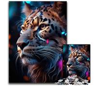 Astral Leopard 1000Pc Adults Jigsaw Puzzle Challenging Puzzles Brain Teaser & Home Decor Perfect 1000 PCS(75x50cm)