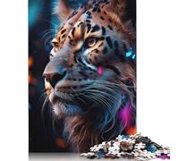 Astral Leopard Puzzle 500 Pieces Jigsaws Wooden Puzzle for Adults And Teenager Puzzles for Adults Teens 500pcs (52x38cm)