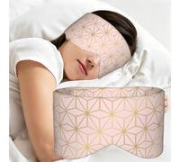 Astral Metallic Blush Pink Gold, Sleep Mask for Home Travel, Full Eye Covers Light Blocking Eye Mask Sleep Eye and Ear Muffs