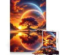 Astral Sunset Dreamscape Adult Jigsaw Puzzles 1000 Pieces Focus Ability Peaceful Escape Interlock Well Thoughtful Gift (50X75CM)
