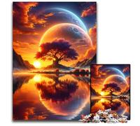 Astral Sunset Dreamscape Puzzles for 1000 Piece Jigsaw Puzzles Fun at Home Activities Birthday Present Travel Gifts 1000 PCS(38x26cm)