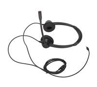 AstraLoom Binaural 3.5mm Business Headset Double Sided Headset with HD Stereo Sound Noise Canceling Microphone Flexible Boom Arm for Call Center Online Courses Black
